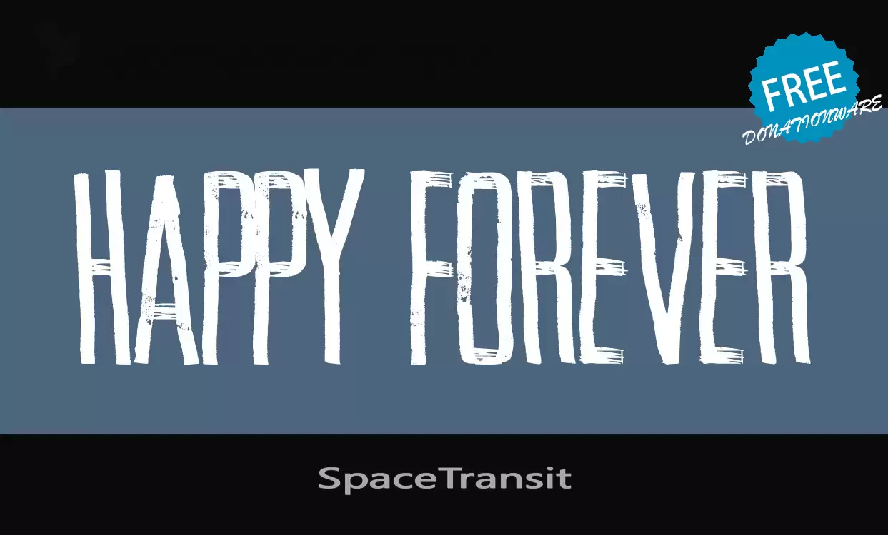 Font Sample of SpaceTransit