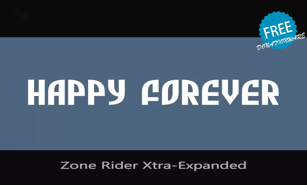 Font Sample of Zone-Rider-Xtra-Expanded