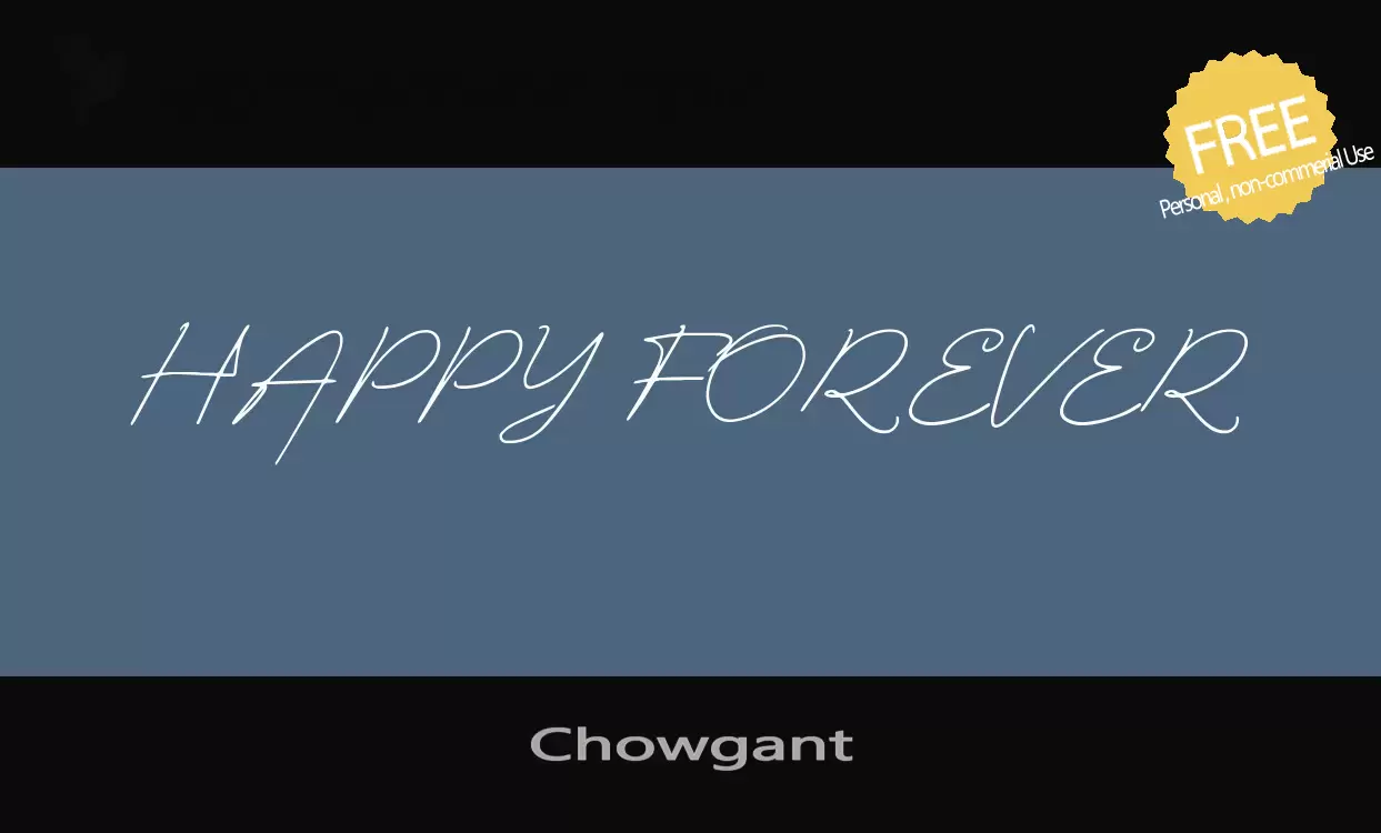 Font Sample of Chowgant