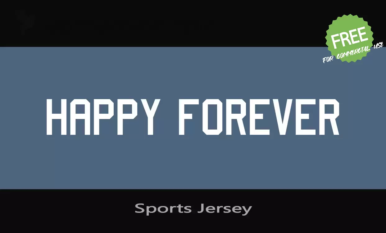 「Sports Jersey」字体效果图