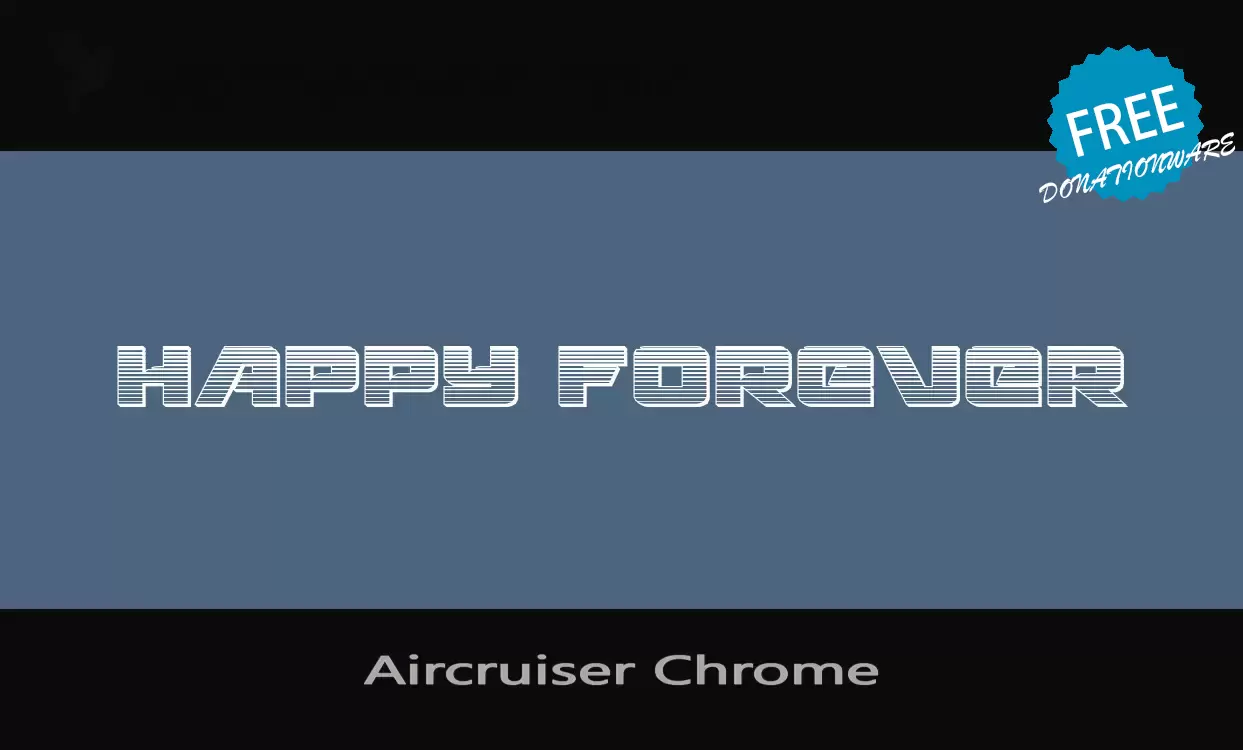 Font Sample of Aircruiser-Chrome