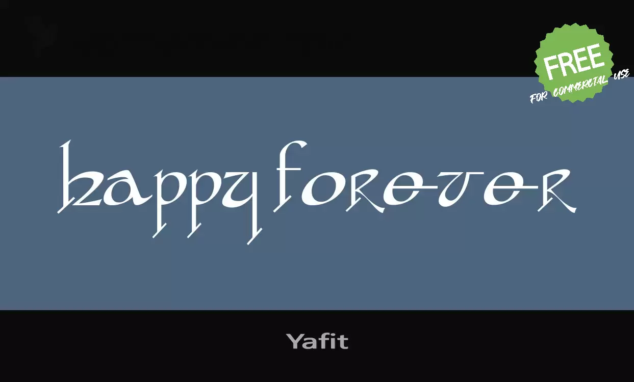 Font Sample of Yafit