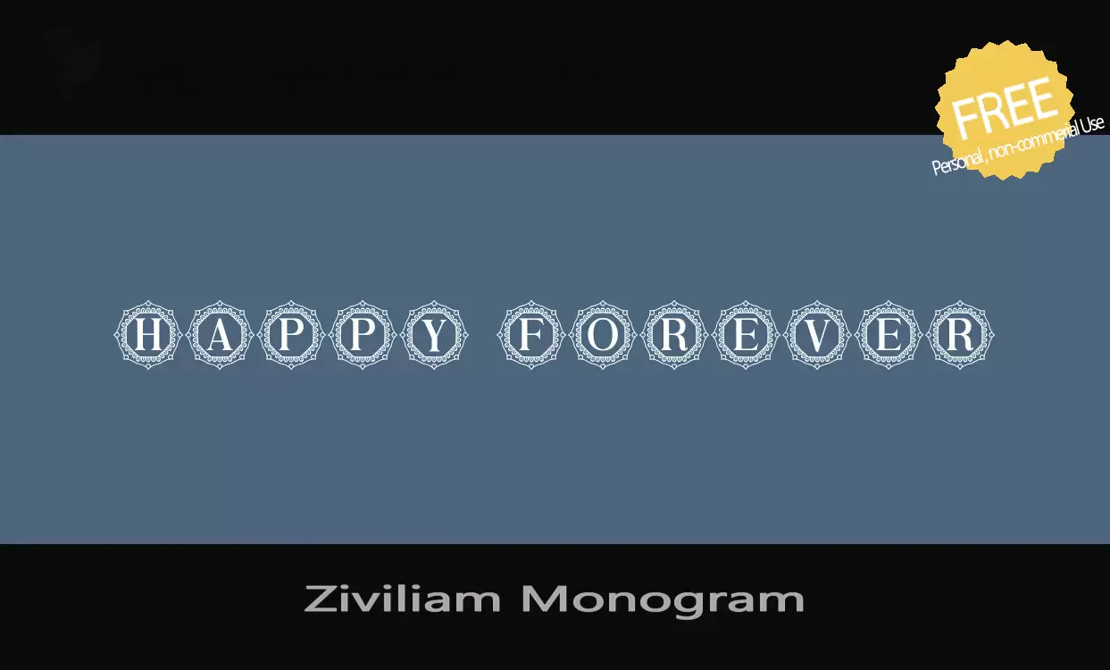 「Ziviliam-Monogram」字体效果图