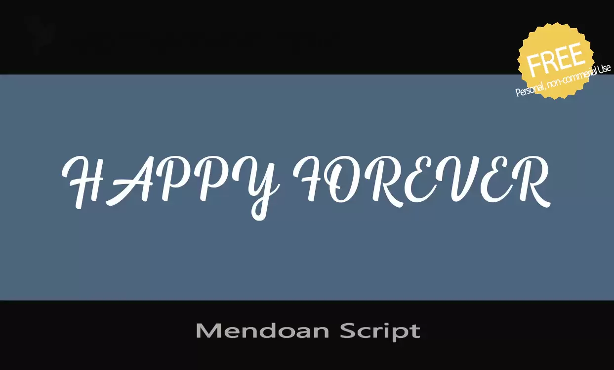 Font Sample of Mendoan-Script