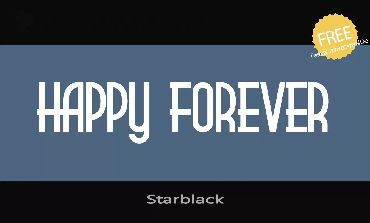 Font Sample of Starblack