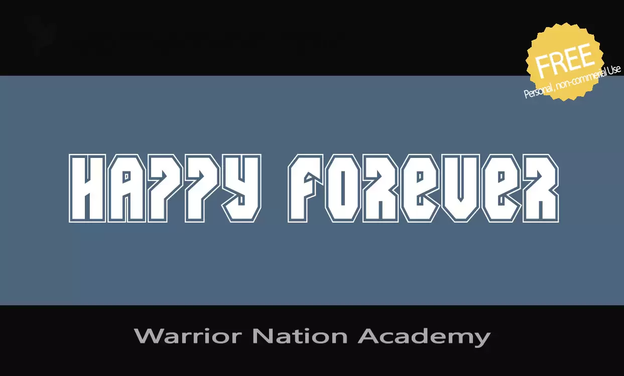 「Warrior-Nation-Academy」字体效果图