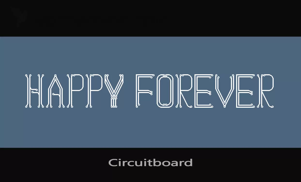 Font Sample of Circuitboard