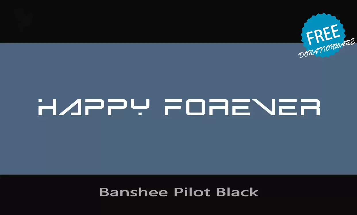 「Banshee-Pilot-Black」字体效果图