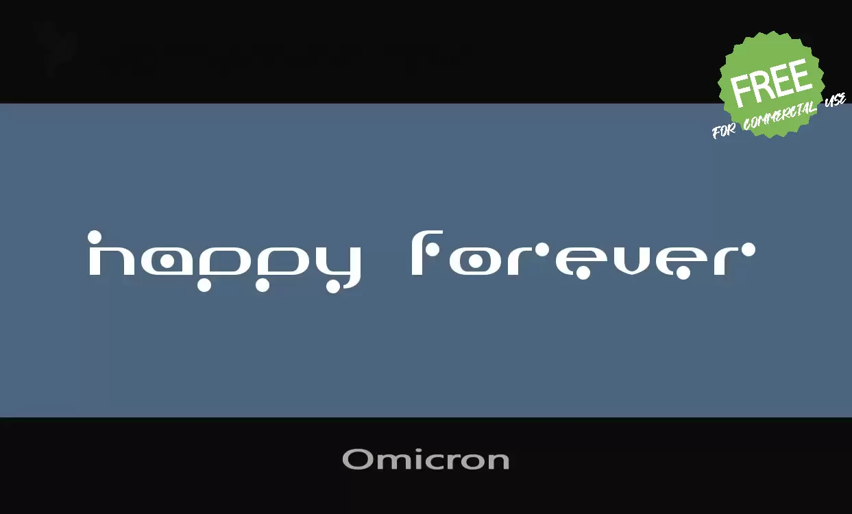 Font Sample of Omicron