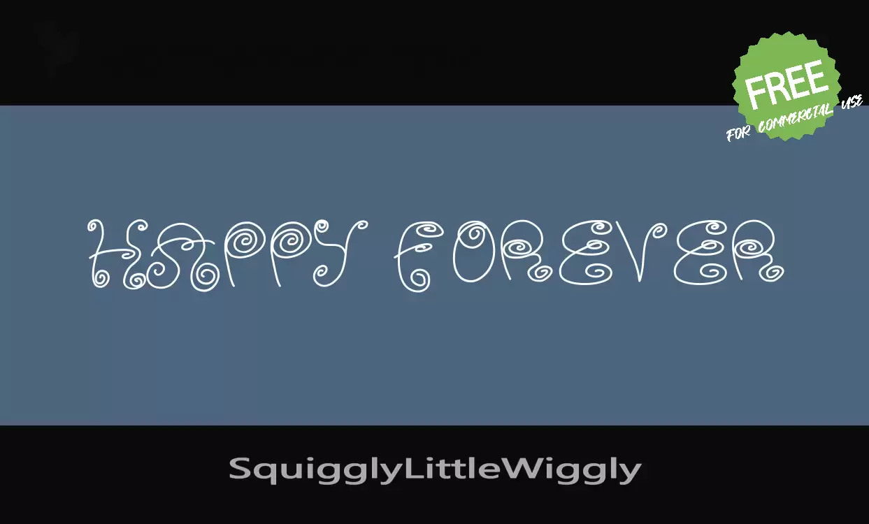 「SquigglyLittleWiggly」字体效果图