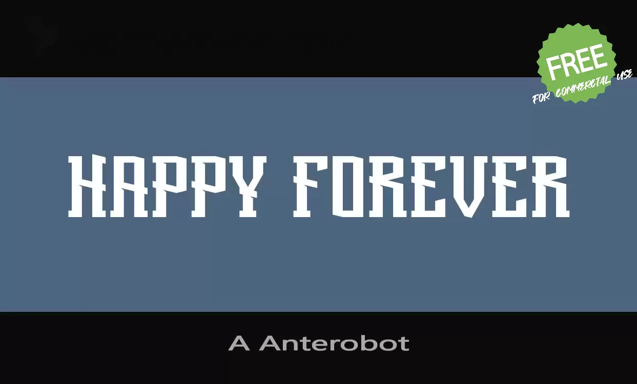 「A Anterobot」字体效果图