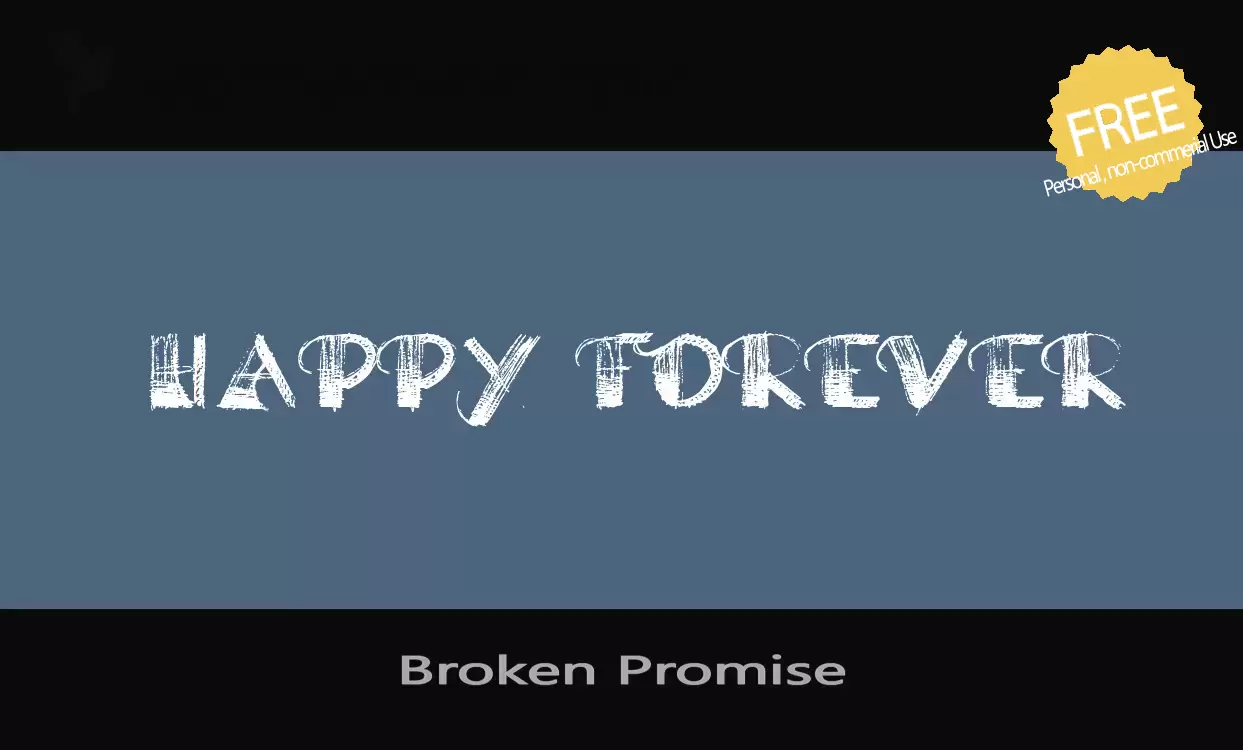 「Broken-Promise」字体效果图