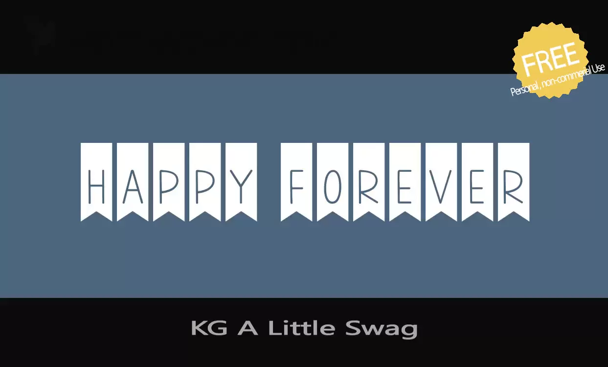 「KG-A-Little-Swag」字体效果图