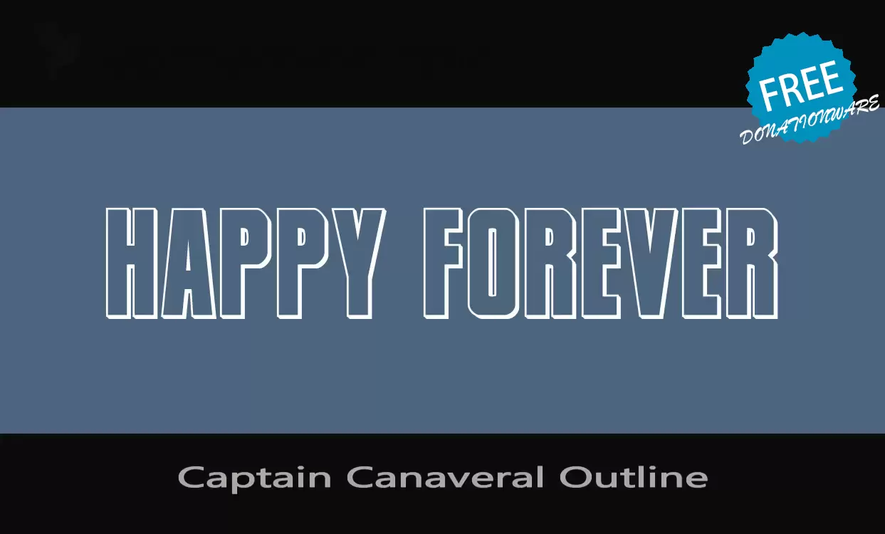 「Captain-Canaveral-Outline」字体效果图