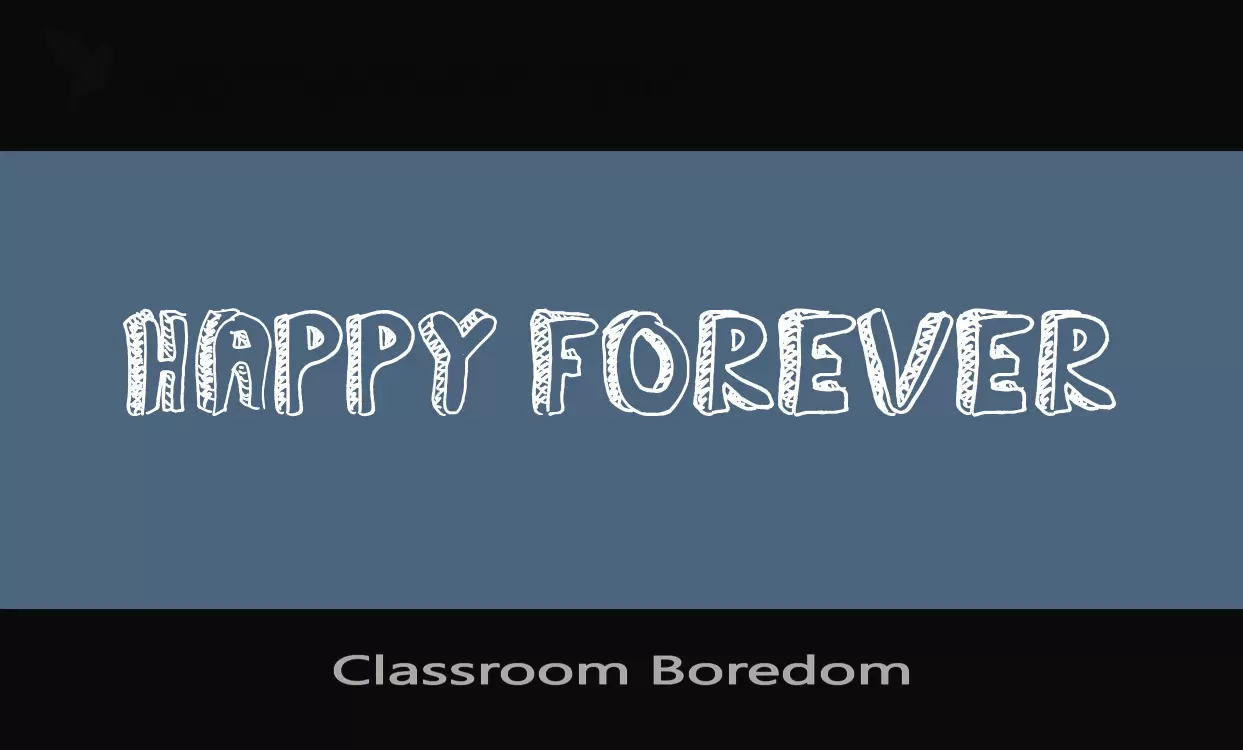 「Classroom-Boredom」字体效果图