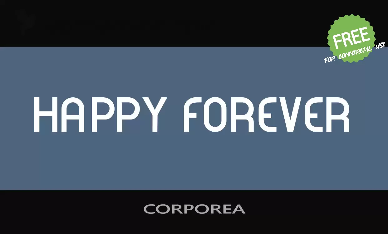 Font Sample of CORPOREA