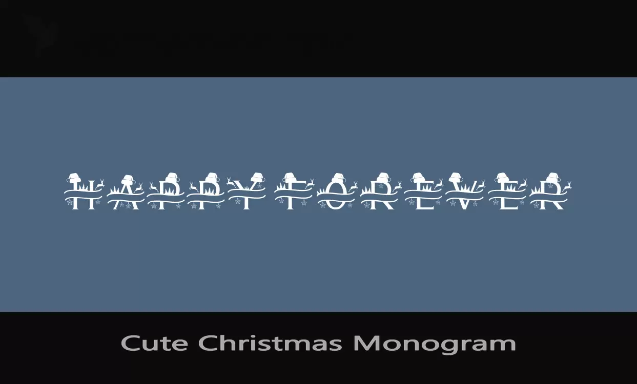 「Cute-Christmas-Monogram」字体效果图