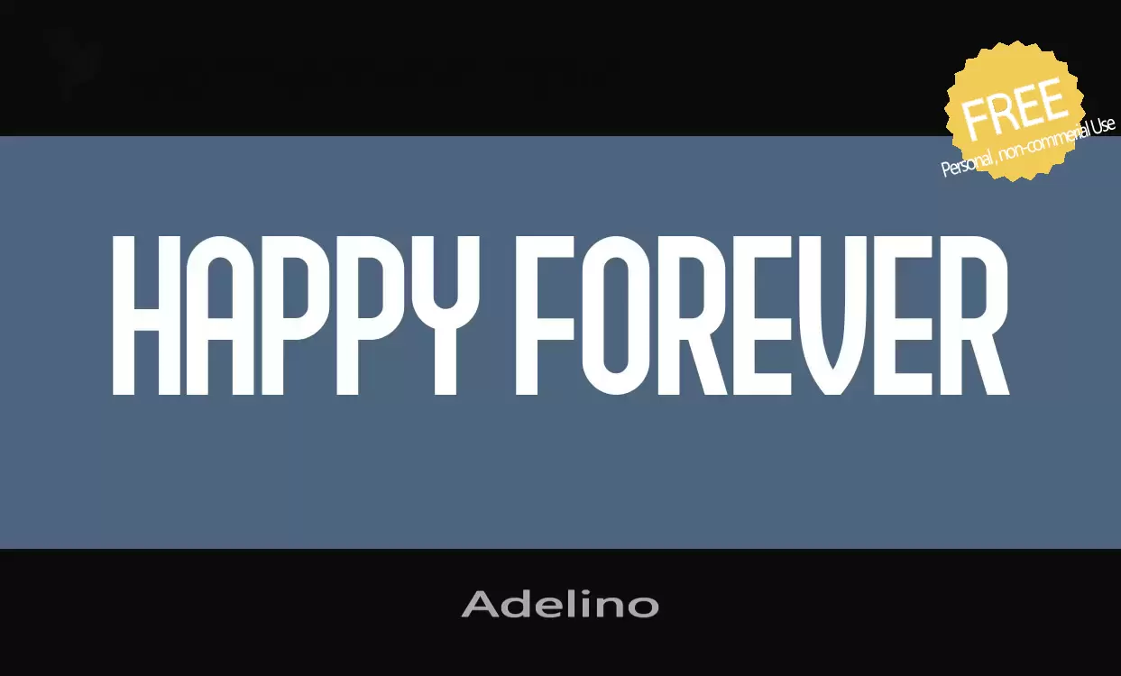 Font Sample of Adelino