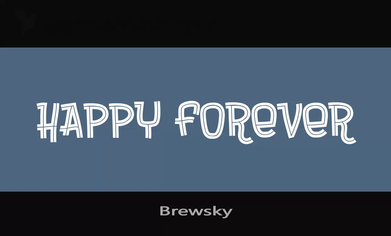 Font Sample of Brewsky