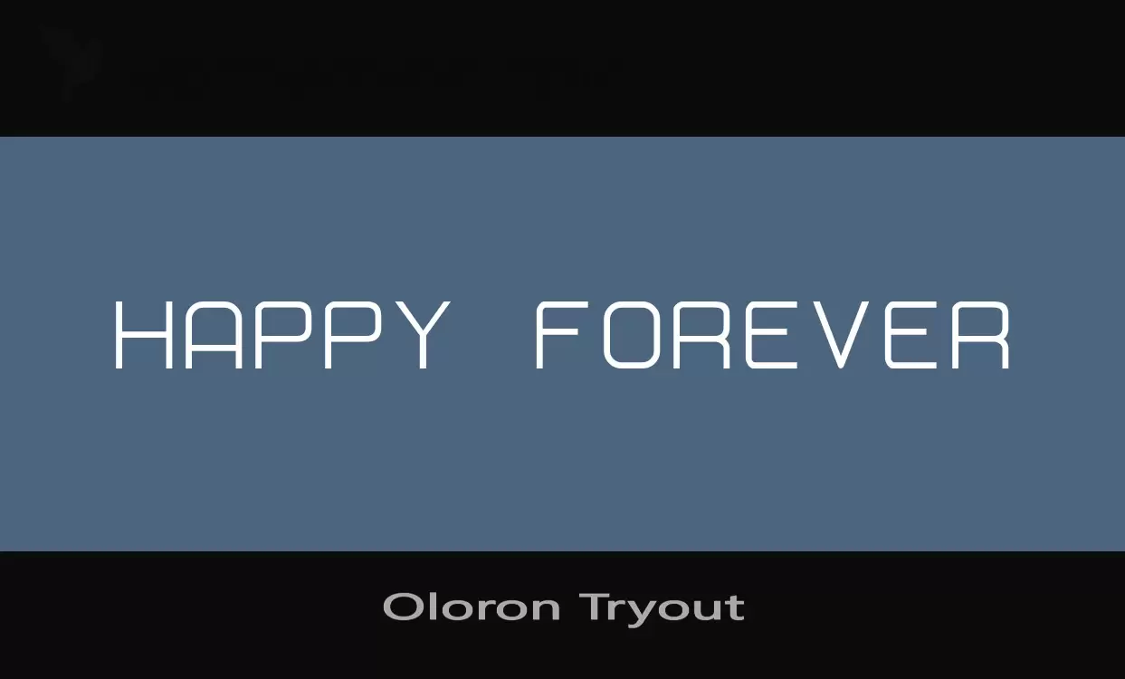 Font Sample of Oloron-Tryout