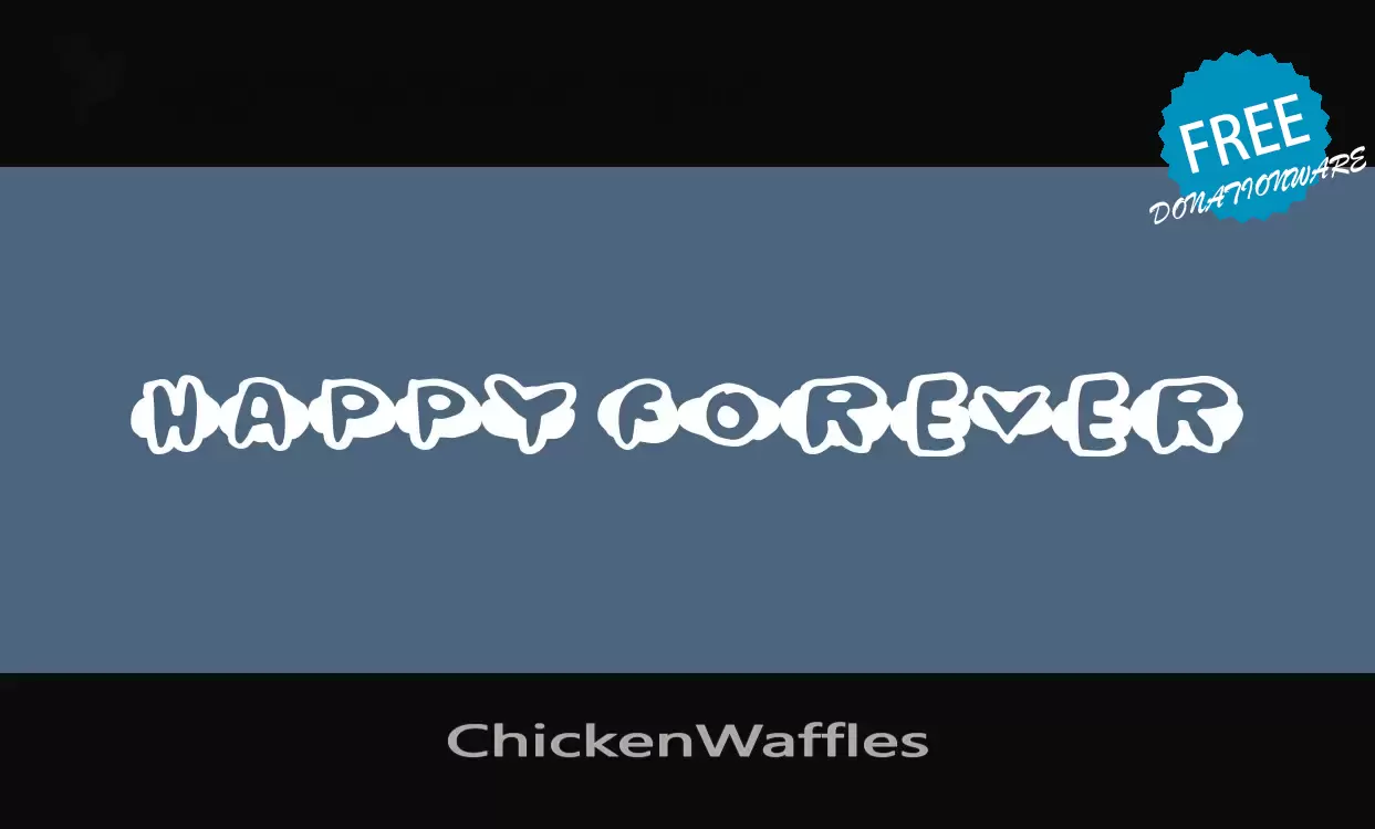 「ChickenWaffles」字体效果图