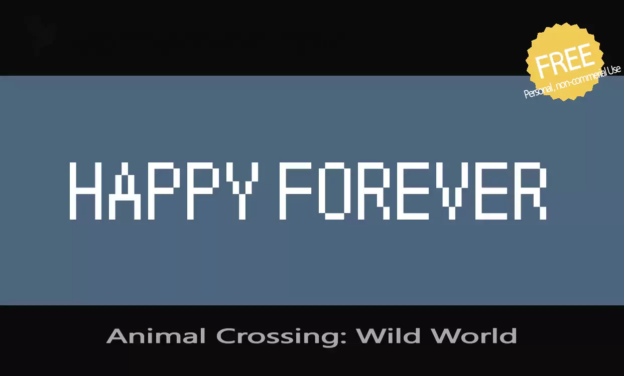 Font Sample of Animal-Crossing:-Wild-World