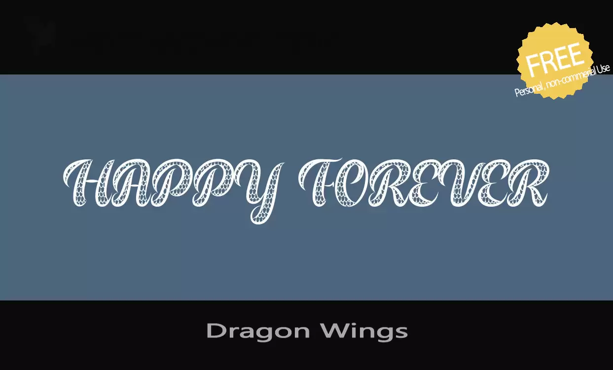 Font Sample of Dragon-Wings