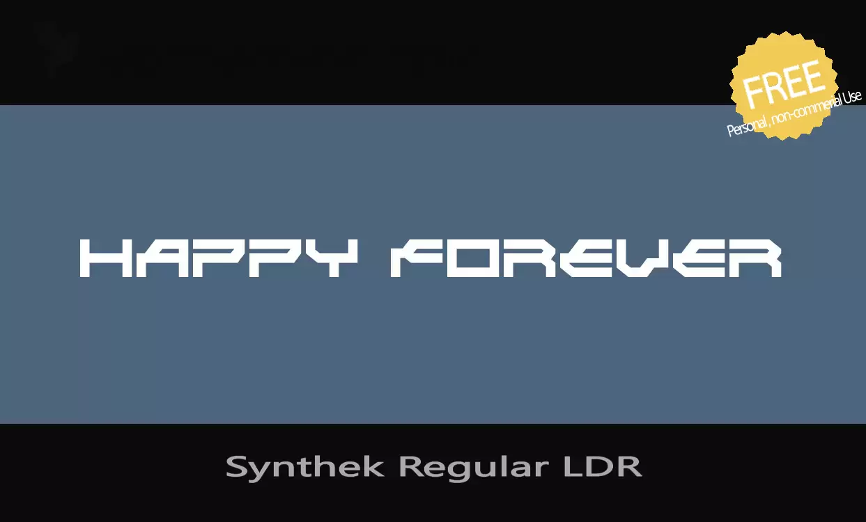 Font Sample of Synthek-Regular-LDR