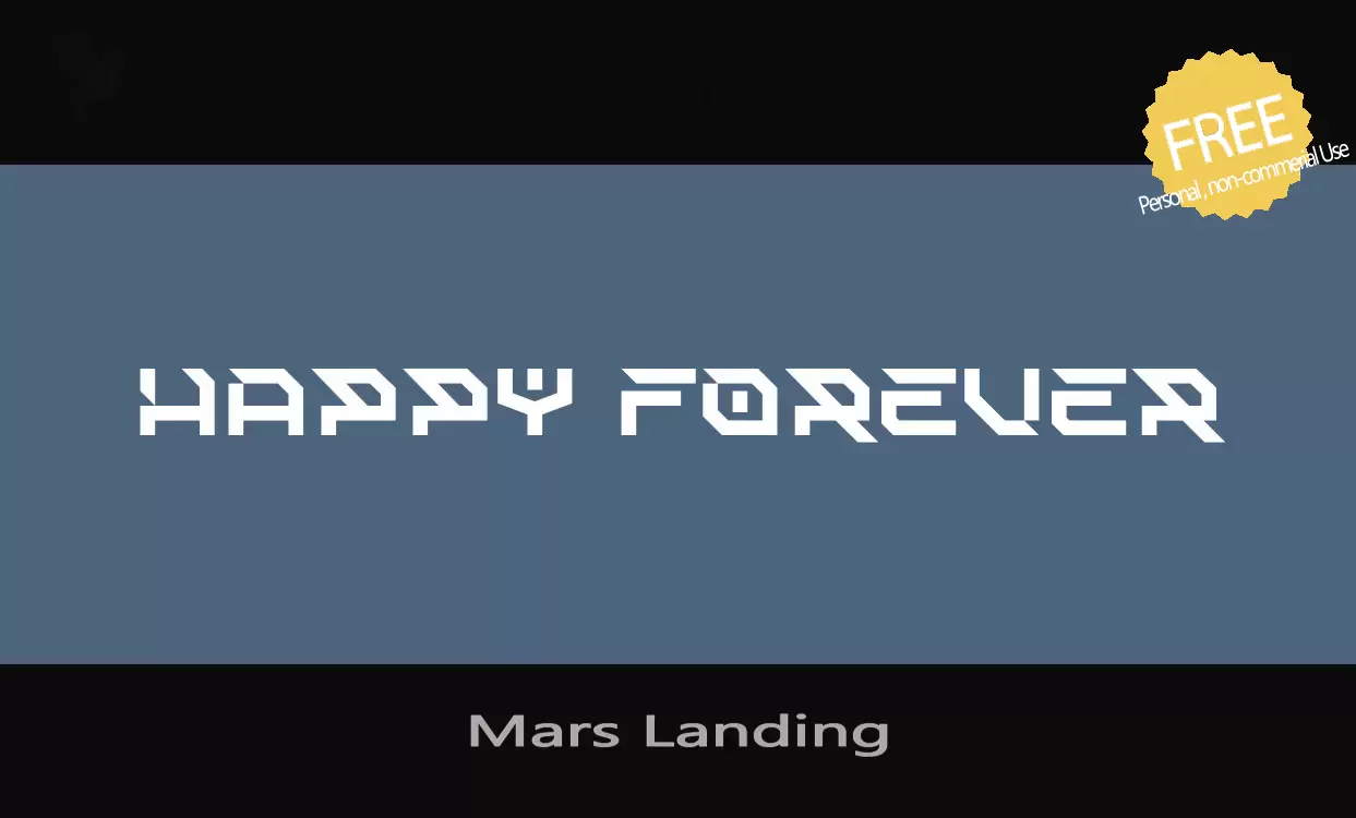 Font Sample of Mars-Landing