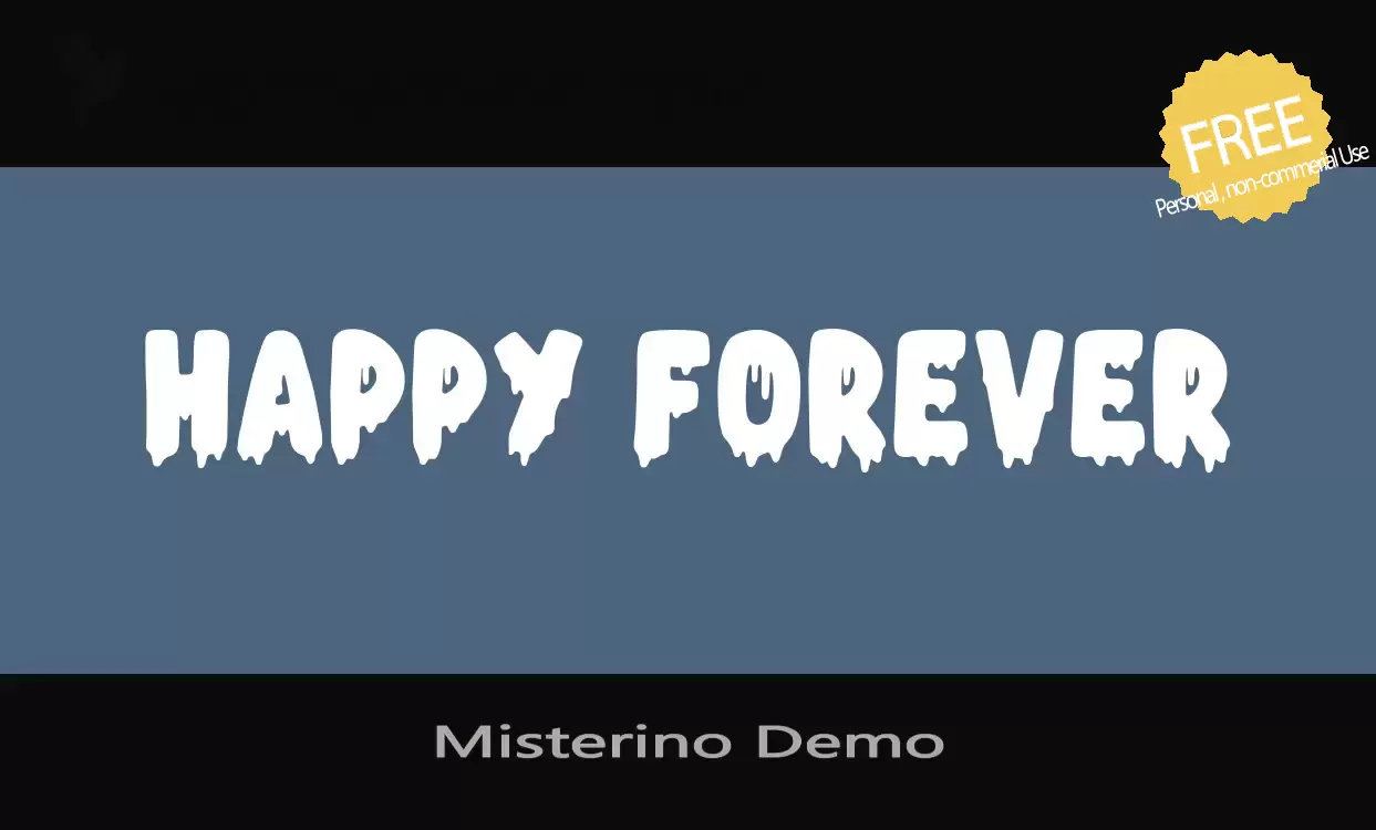 Font Sample of Misterino-Demo