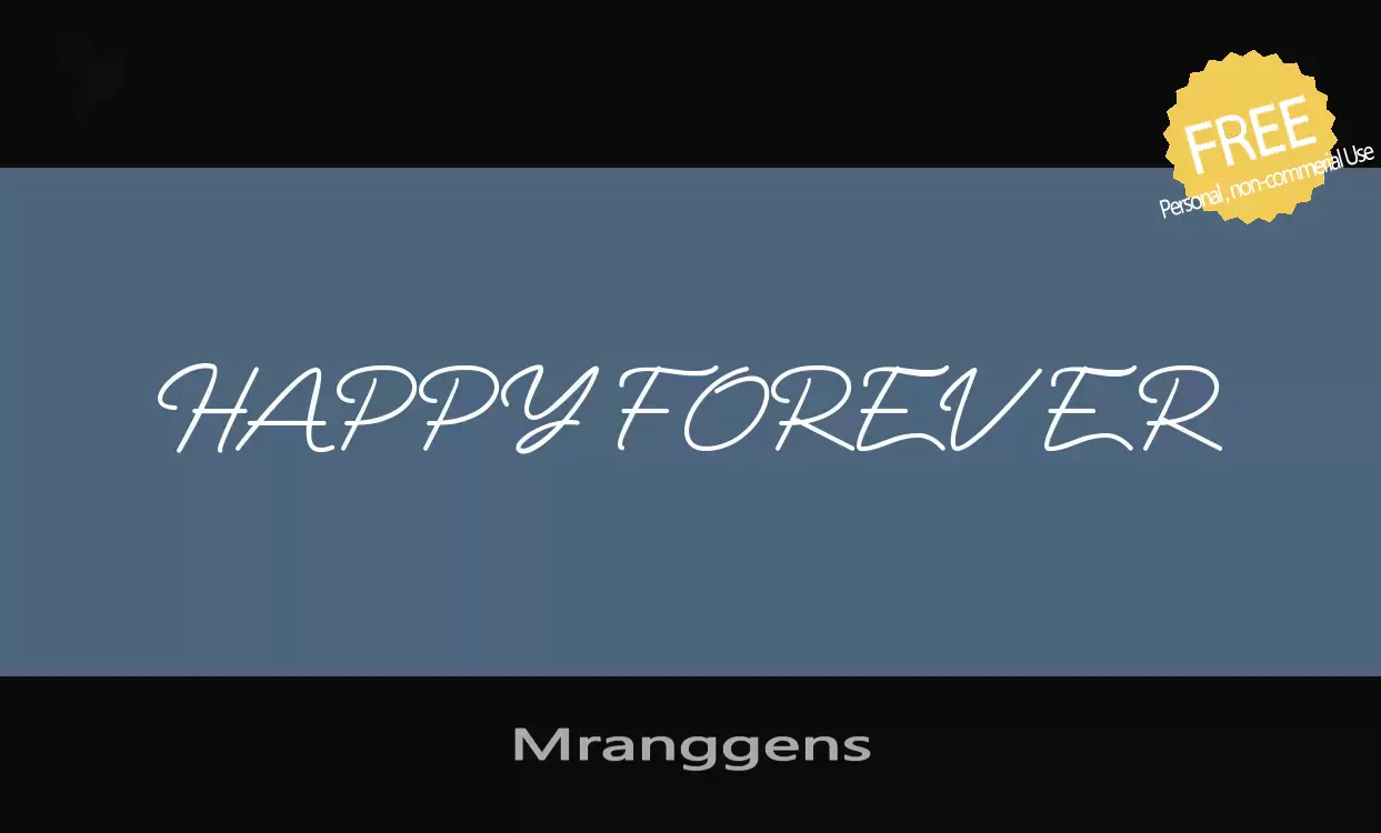 Font Sample of Mranggens