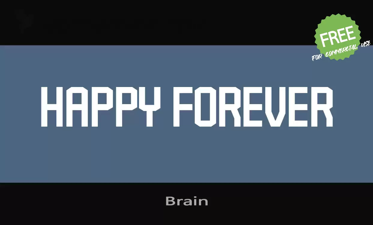 Font Sample of Brain