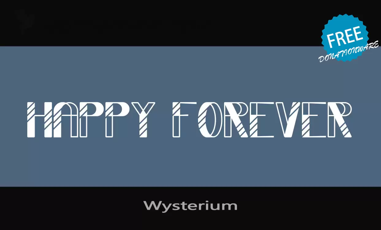 「Wysterium」字体效果图