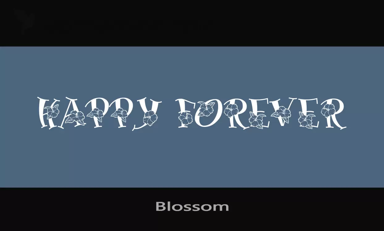 Font Sample of Blossom