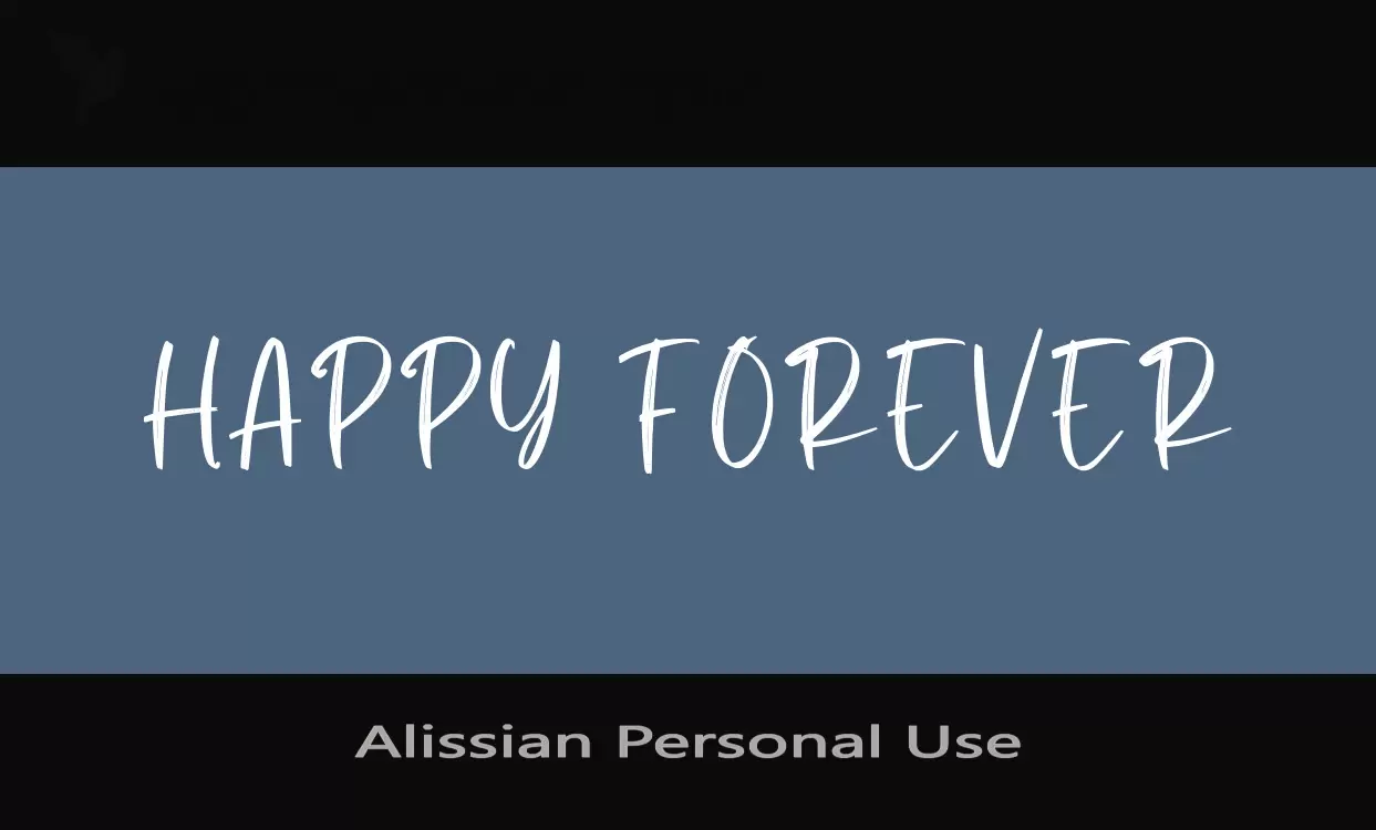 「Alissian-Personal-Use」字体效果图