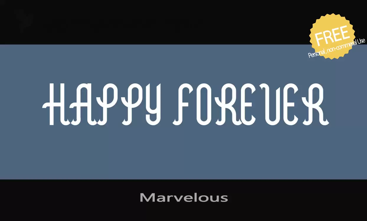 「Marvelous」字体效果图