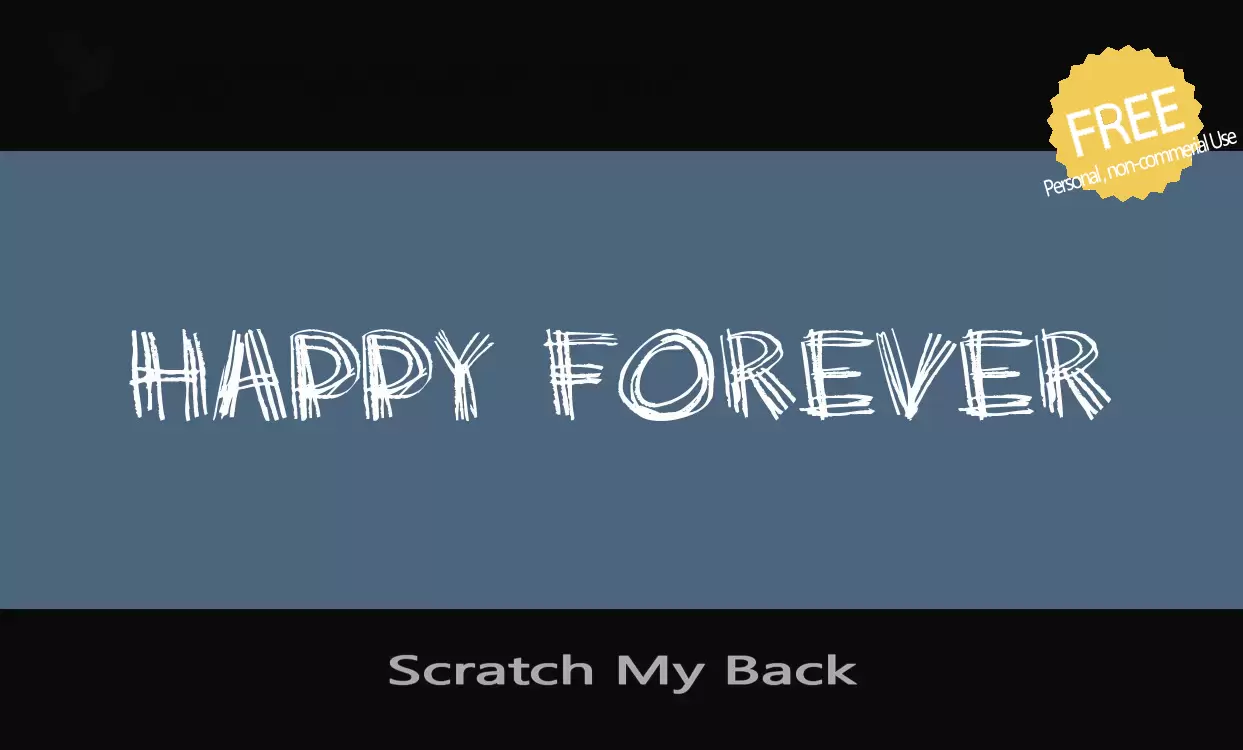 「Scratch-My-Back」字体效果图