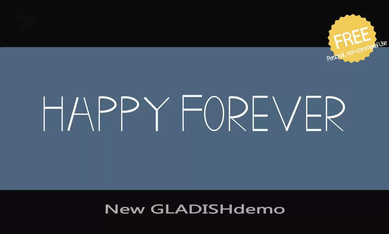 Font Sample of New-GLADISHdemo