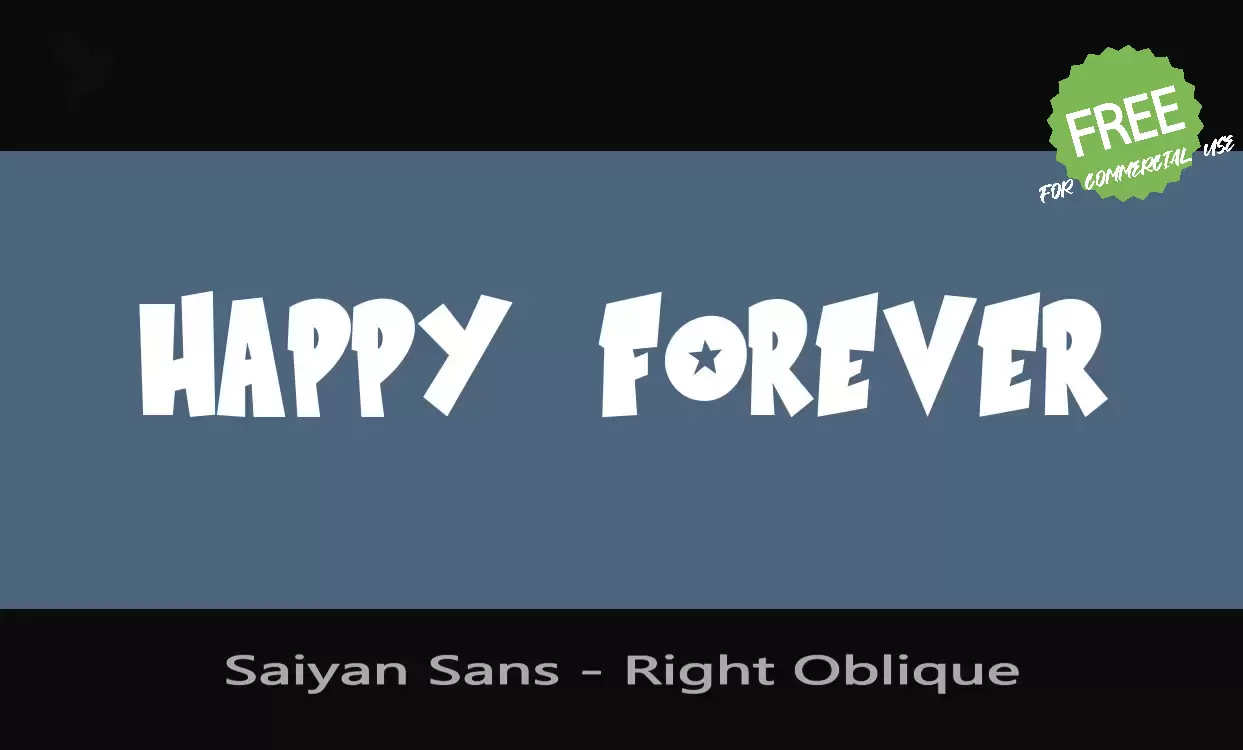 「Saiyan Sans - Right Oblique」字体效果图