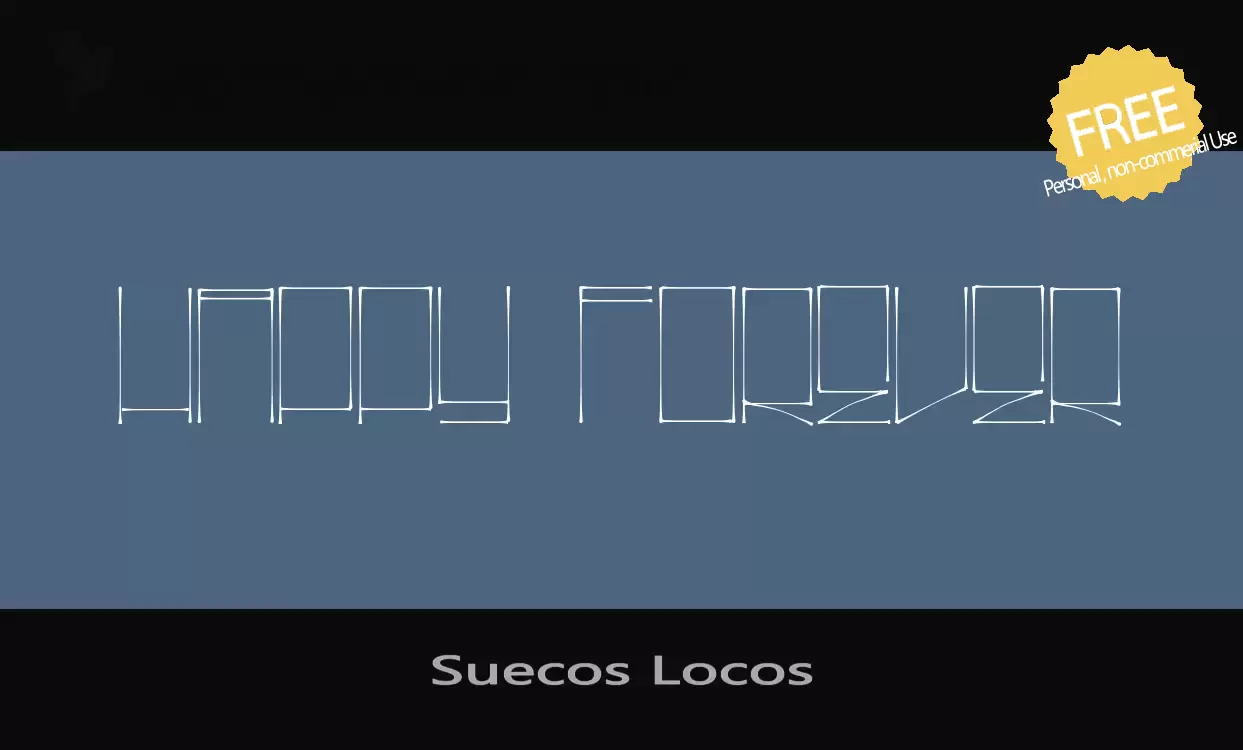 Font Sample of Suecos-Locos