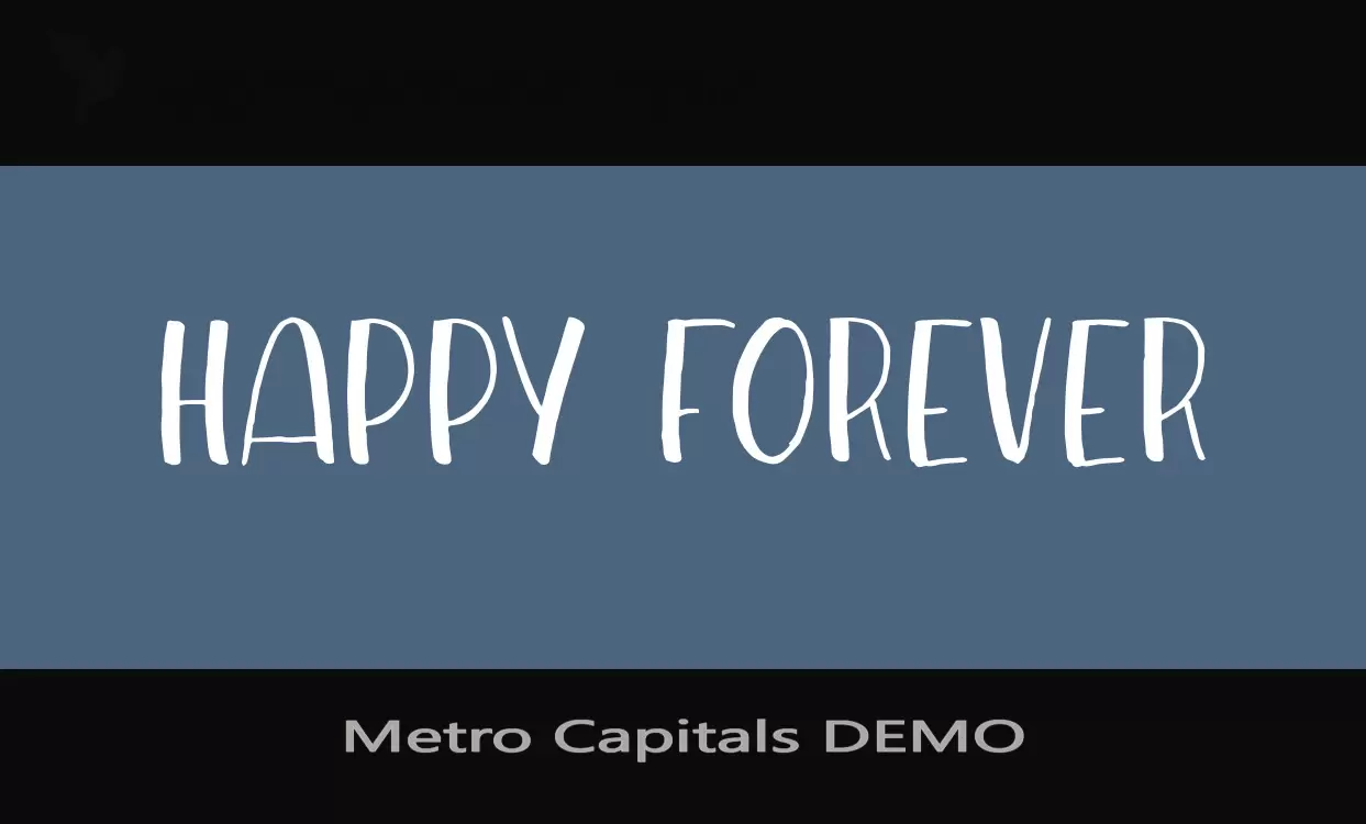 「Metro-Capitals-DEMO」字体效果图