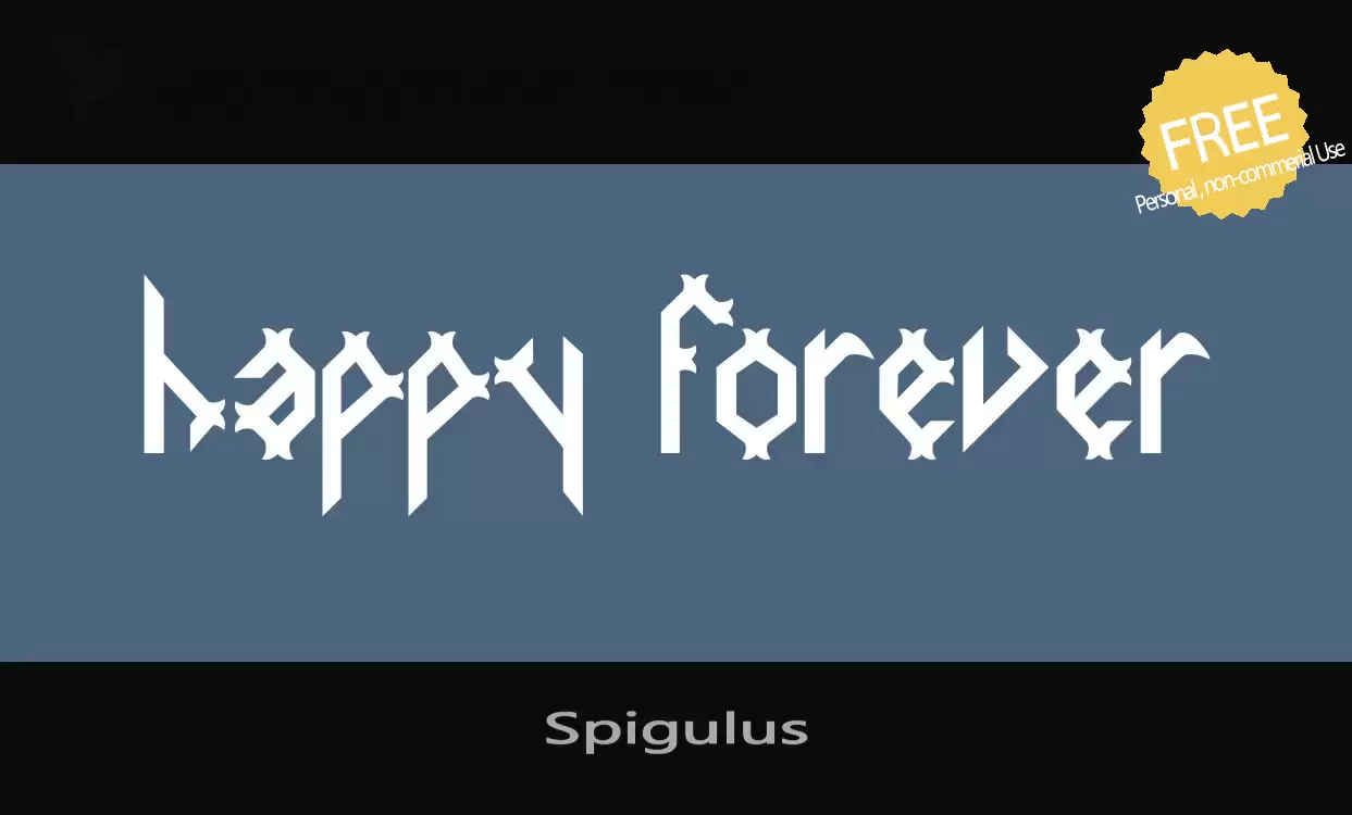 「Spigulus」字体效果图