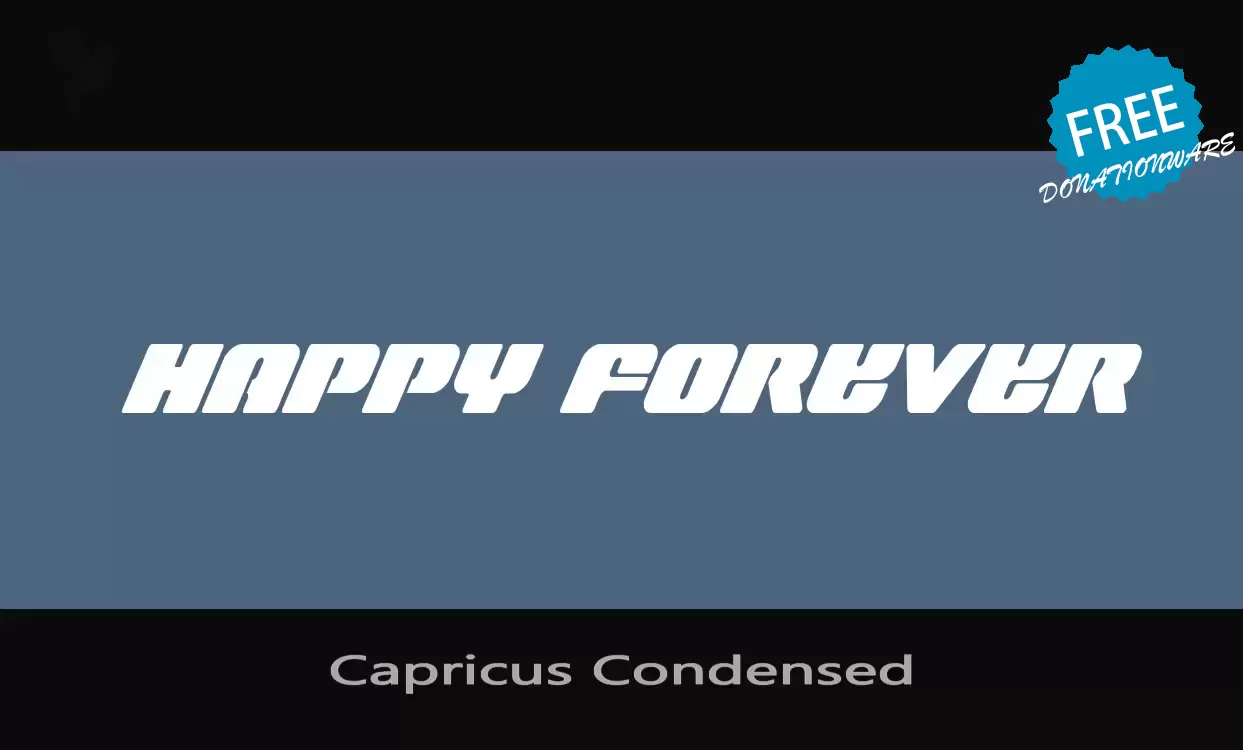 「Capricus-Condensed」字体效果图