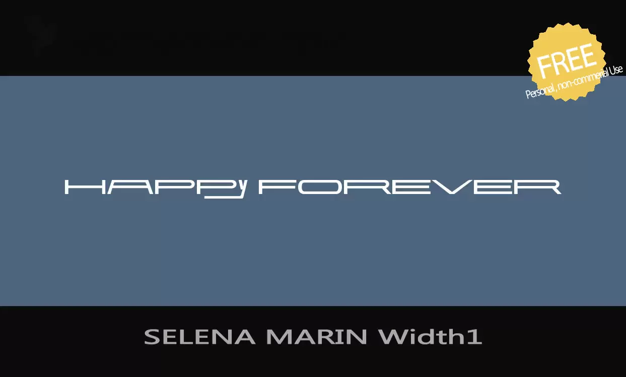 Font Sample of SELENA-MARIN-Width1