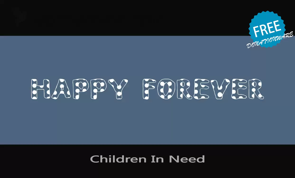 Font Sample of Children-In-Need