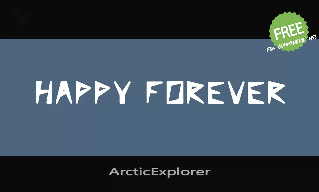 「ArcticExplorer」字体效果图