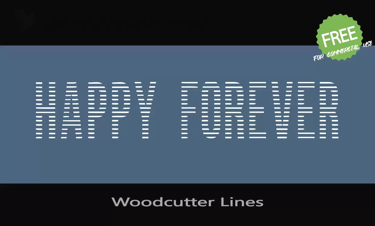 「Woodcutter Lines」字体效果图