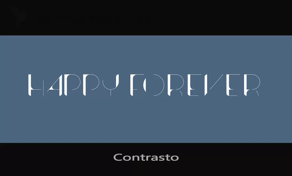 「Contrasto」字体效果图