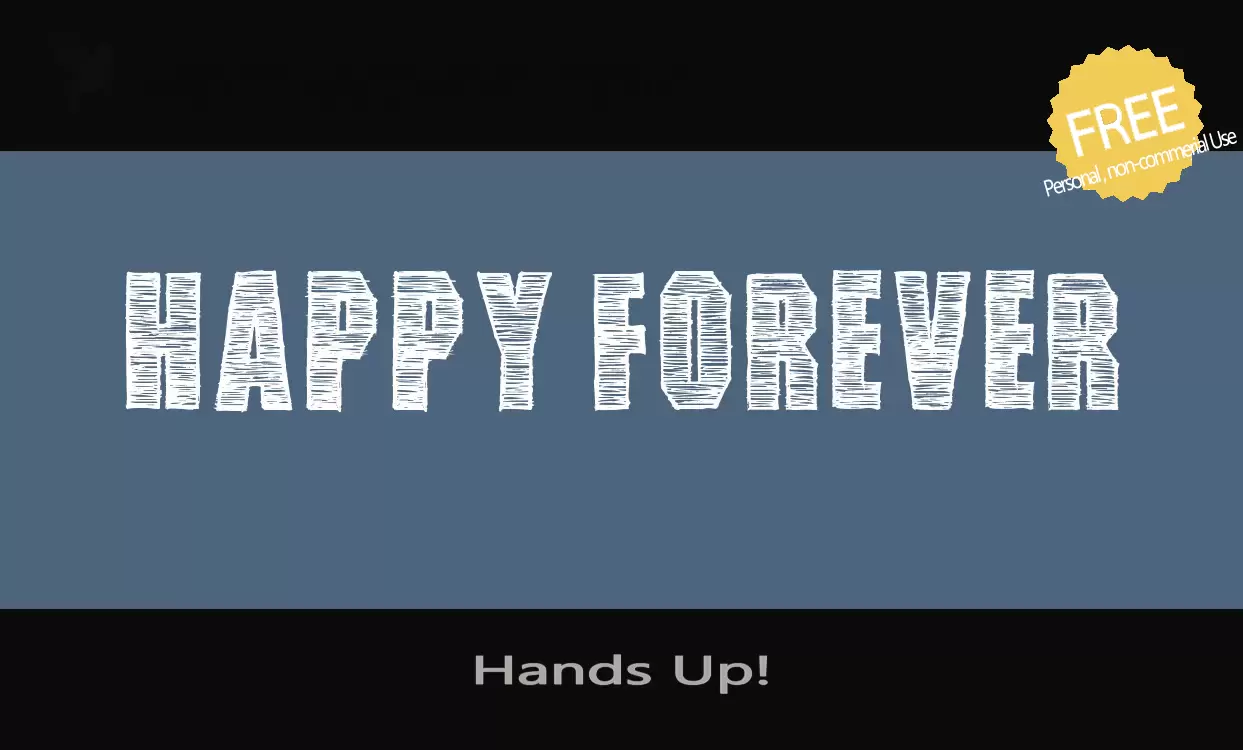 Font Sample of Hands-Up!