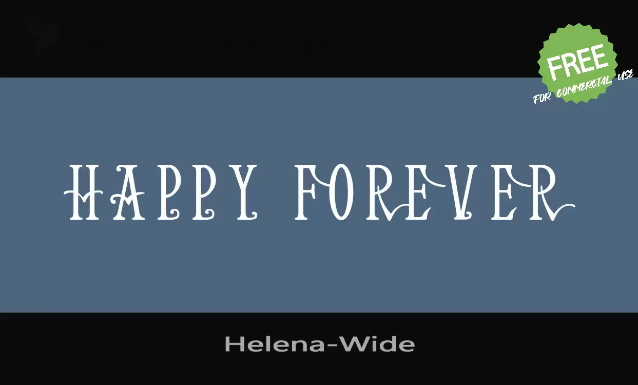 Font Sample of Helena-Wide